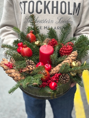 Glass bowl candle Table Centre.